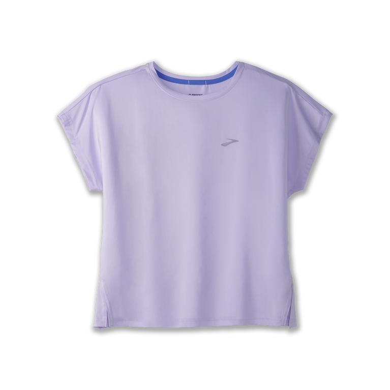 Brooks Sprint Free Breathable Women's Short Sleeve Running Shirt - Lavender Purple/Violet Dash (4362